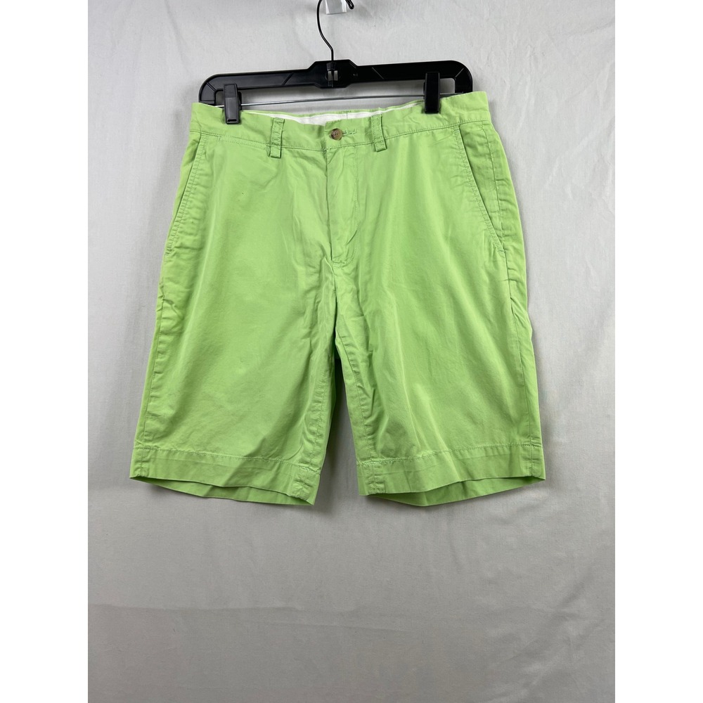 Polo Ralph Lauren Chino Shorts Mens 31 Lime Green Pima Cotton Flat Front Classic